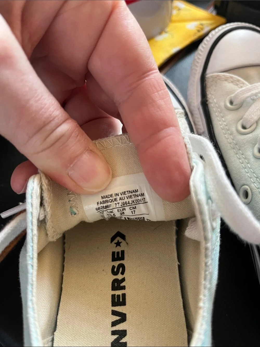 Converse Kids Low Top Ombre Sneakers in Mint Green and White Size 11